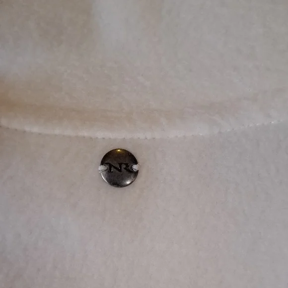 Women's Cream Embroidered Teddy Fleece Jacket - Picture 7 of 7